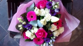 Florist choice  pink, purple and white